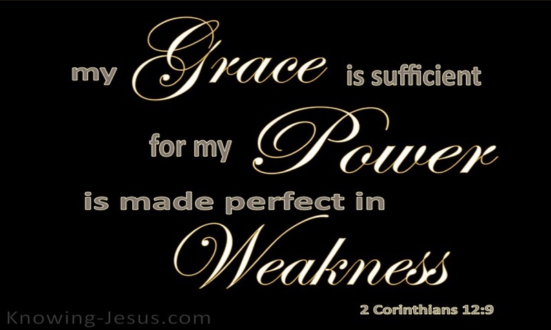 2 Corinthians 12:9 My My Grace Is Sufficient (black)